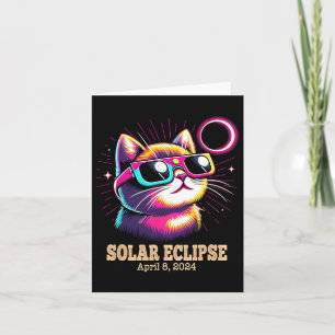 Cat Total Solar Eclipse April 8 Card