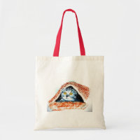 Cat tote bag, shopping bag, a timid kitten