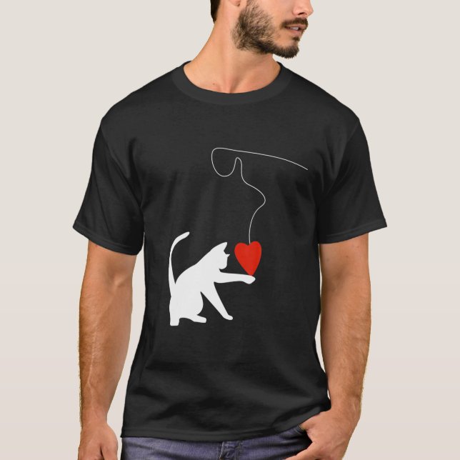 Cat Toy Valentine's Day For Her Or For Him T-Shirt (Front)