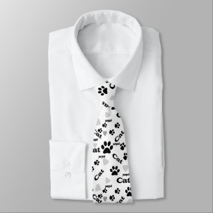 Cat tracks neck tie