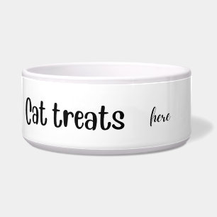 Cat treats, here!Cat ceramic bowl