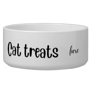 Cat treats, here!Cat ceramic bowl