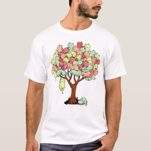 Cat Tree Cat Cool Summer Tree Cat Lover T-Shirt