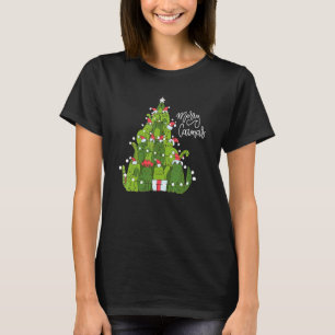 Cat Tree Christmas Lights Xmas Boys Kids Girls Meo T-Shirt