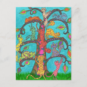 Cat Tree of Life Postcard