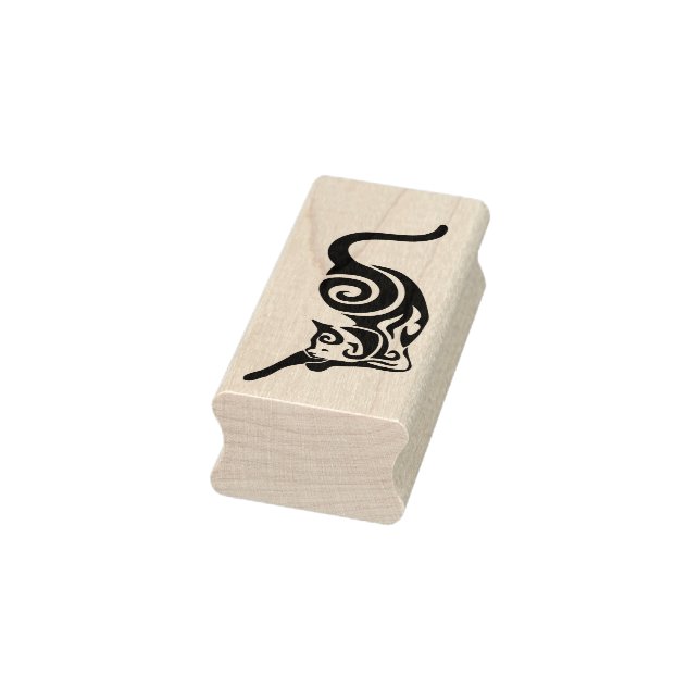 Cat Tribal Domestic Feline Stretch Rubber Stamp (Stamp)