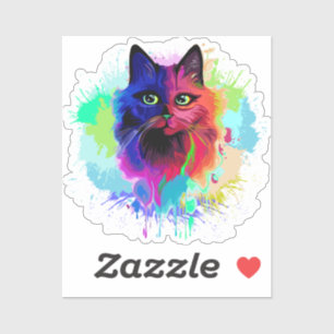 Cat Trippy Psychedelic Pop Art 