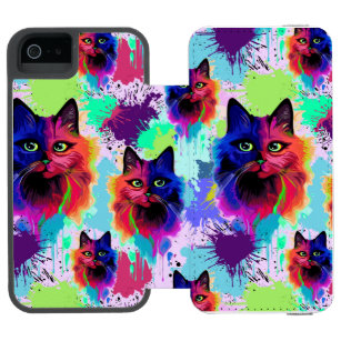 Cat Trippy Psychedelic Pop Art  Incipio Watson™ iPhone 5 Wallet Case