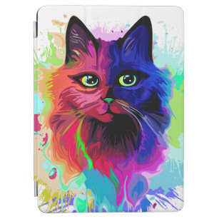 Cat Trippy Psychedelic Pop Art  iPad Air Cover