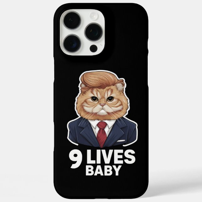 Cat Trump 9 Lives Baby Case-Mate iPhone Case (Back)