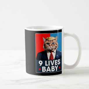Cat Trump 9 Lives Baby Funny Vote For Trump Cats 2 Coffee Mug