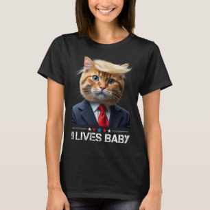 Cat Trump 9 Lives Baby Funny Vote For Trump Cats 2 T-Shirt