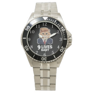Cat Trump 9 Lives Baby Watch