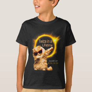 Cat Twice In Lifetime Solar Eclipse April 04.08.24 T-Shirt