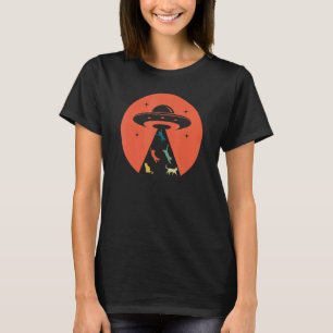 Cat UFO Cat humour Kitten Owner UFO flying saucer T-Shirt