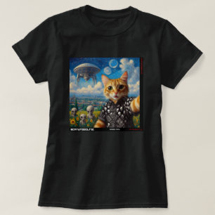 Cat UFO Selfie: Gift From The Kitten #09 T-Shirt