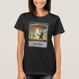Cat UFO Selfie: Scared Kitty (Woman t-shirt) #04 T-Shirt