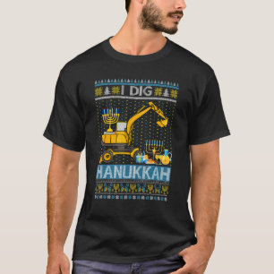 CAT Ugly I Dig Hanukkah Funny Jewish Boy Toddler T-Shirt