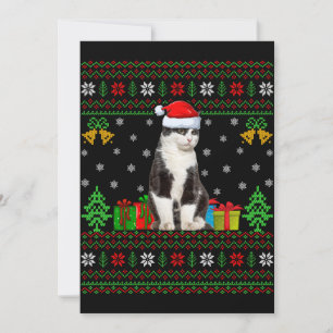 Cat Ugly Xmas Decorations Santa Cat Christmas Invitation