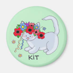 Cat Ukrainian Folk Art Magnet