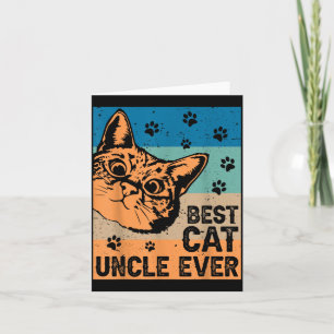 Cat Uncle Funny Kitten Tabby Whiskers Pet Owner Card