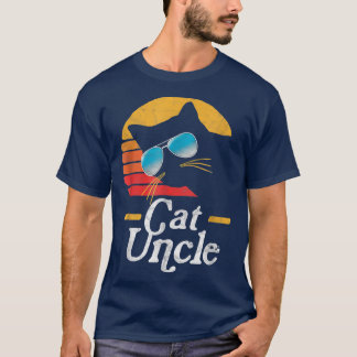 Cat Uncle Vintage 80s Style Cat Retro Sunglasses D T-Shirt