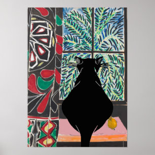 Cat Under Window, add text Poster