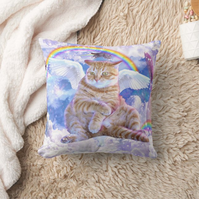Cat Unicorn - Caticorn                             Throw Pillow (Blanket)