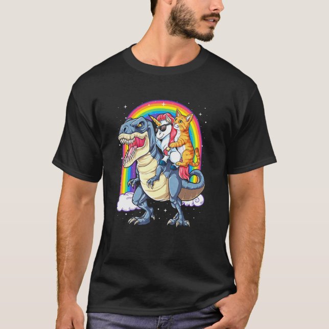 Cat Unicorn Dinosaurrex T-Shirt (Front)