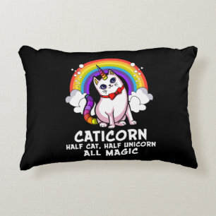 Cat Unicorn Magical Caticorn Kitten Rainbow Pet Accent Pillow