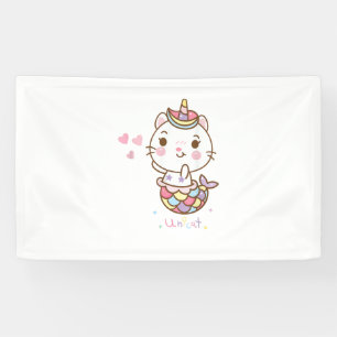 Cat Unicorn shirt - Unicat Mermaid Cat I believe i Banner