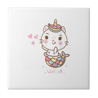 Cat Unicorn shirt - Unicat Mermaid Cat I believe i Tile
