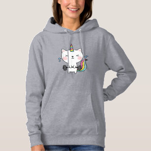 Cat Unicorn T Shirt Workout Gym Rainbow Caticorn C