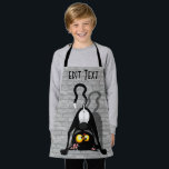 Cat Upside Down Funny Cartoon Character Apron<br><div class="desc">Funny and cute upside down naughty Cat Cartoon Character,  ORIGINAL CAT CHARACTER Copyiright BluedarkArt TheChameleonArt.</div>