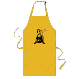 Cat Upside Down Funny Cartoon Character Long Apron