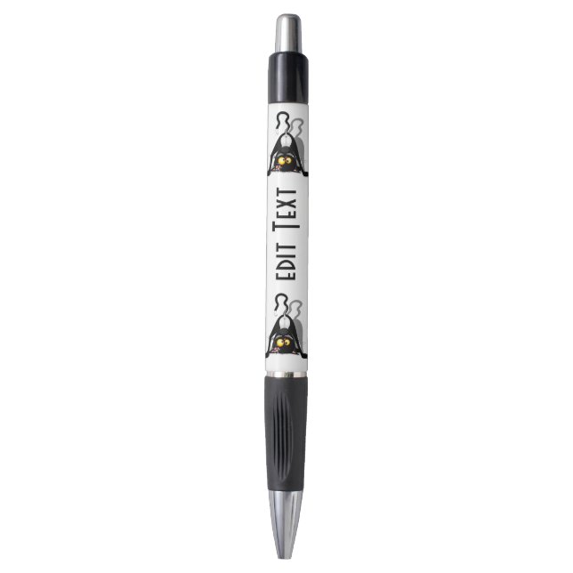 Cat Upside Down Funny Cartoon Character Pen (Front Vertical)