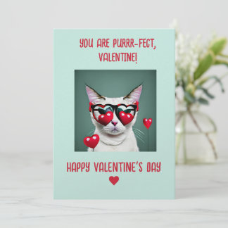 Cat Valentine Card - Purrfect Design Your Own Post