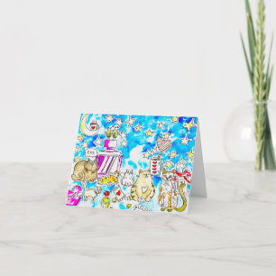 Cat Valentine Thank You Card