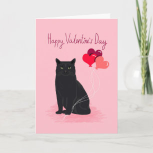 Cat Valentines Carte de jour - chat mignon