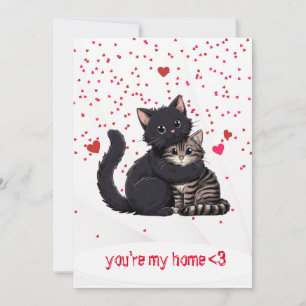 Cat Valentines Carte de jour - chat mignon Carte d