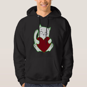 cat valentine's day for women hoodie