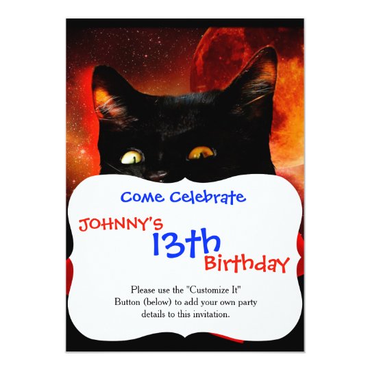cat vampire - black cat - funny cats card
