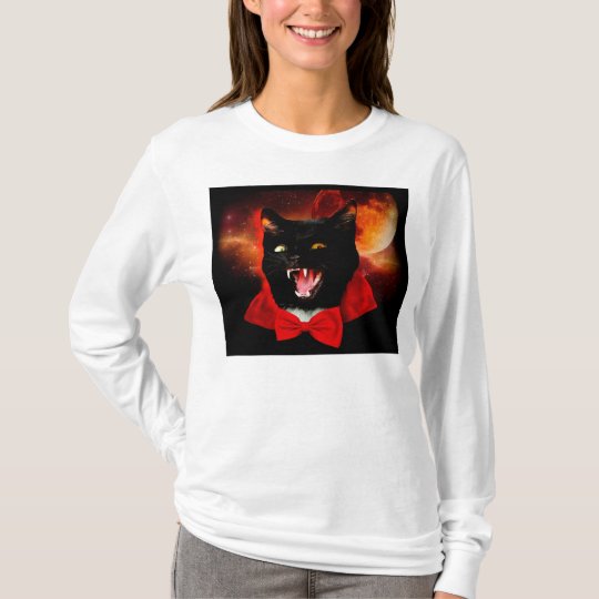 cat vampire - black cat - funny cats T-Shirt