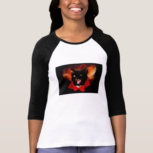 cat vampire - black cat - funny cats T-Shirt