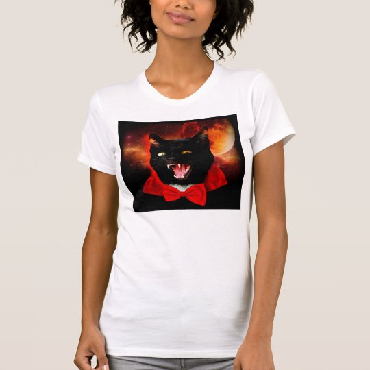 cat vampire - black cat - funny cats T-Shirt