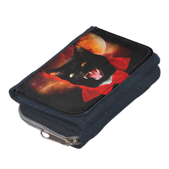 cat vampire - black cat - funny cats wallets