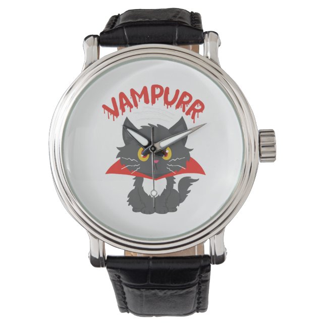 Cat Vampire Halloween Watch (Front)