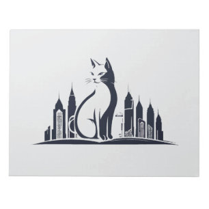 Cat Vector Art Animal Modern Urban Graphic City Notepad