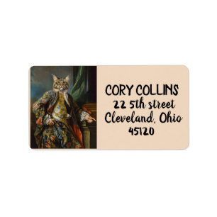 CAT VICTORIAN gent Return Address Label