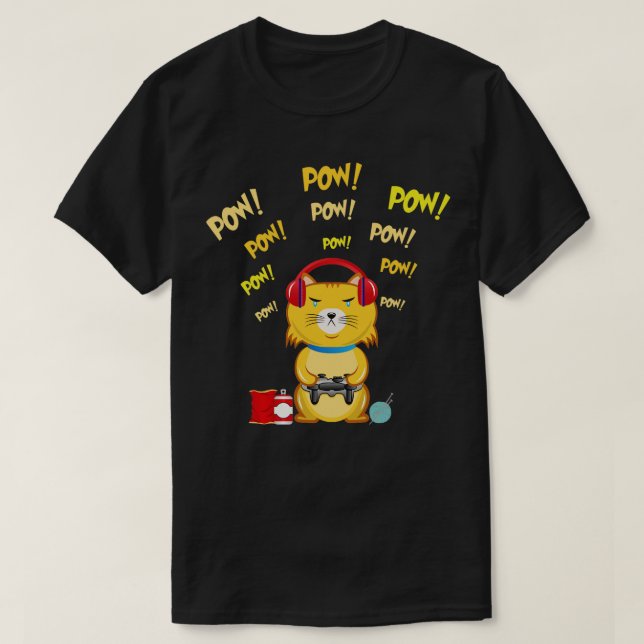 Cat Video Games Clan Cats console T-Shirt (Design Front)